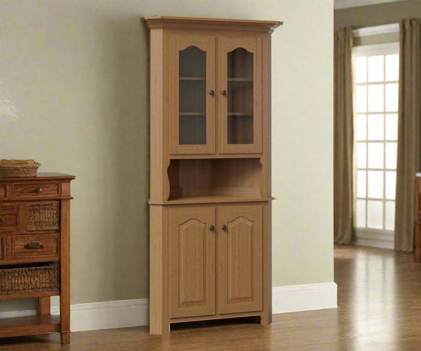 Amish Traditional Corner Hutch - Multiple Sizes Corner Hutches Mission