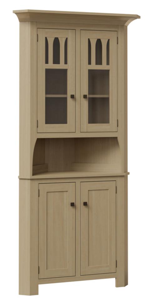 Aspen Corner Hutch - Multiple Sizes 26" Wall Space Corner Hutches Mission