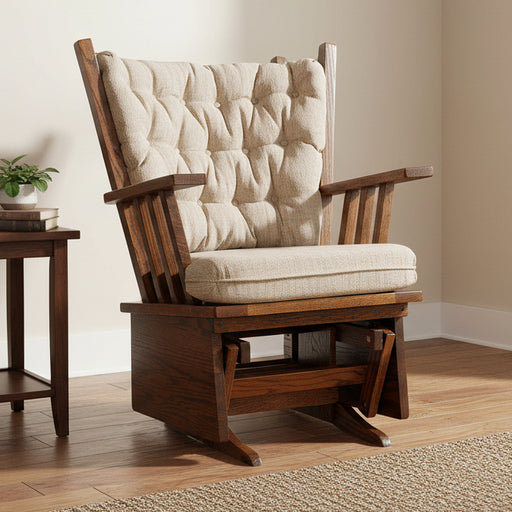 Amish Mission Four Post Glider - Solid Oak Wood - Glider By Miller - #295