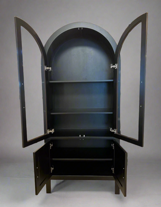 Amish Modern Round Top Bookcase