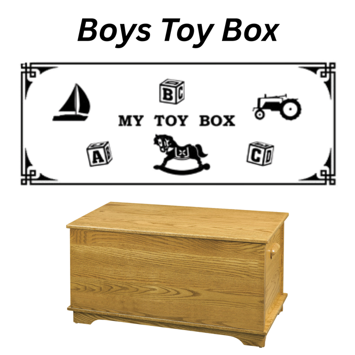 Amish Shaker Toy Box w/ Engraving (Multiple)