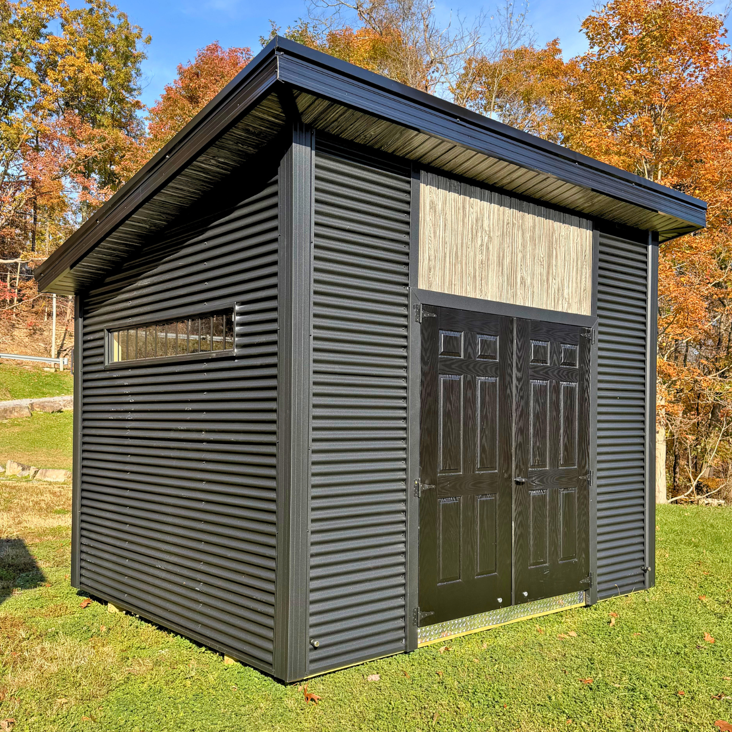 Amish Modern Single Slope Storage Shed – 10' x 12'