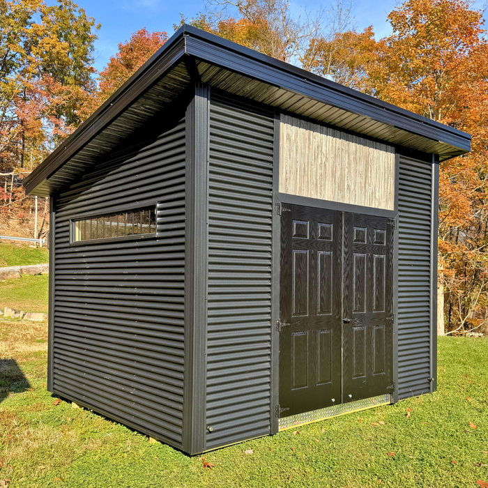 Amish Modern Single Slope Storage Shed – 10' x 12'