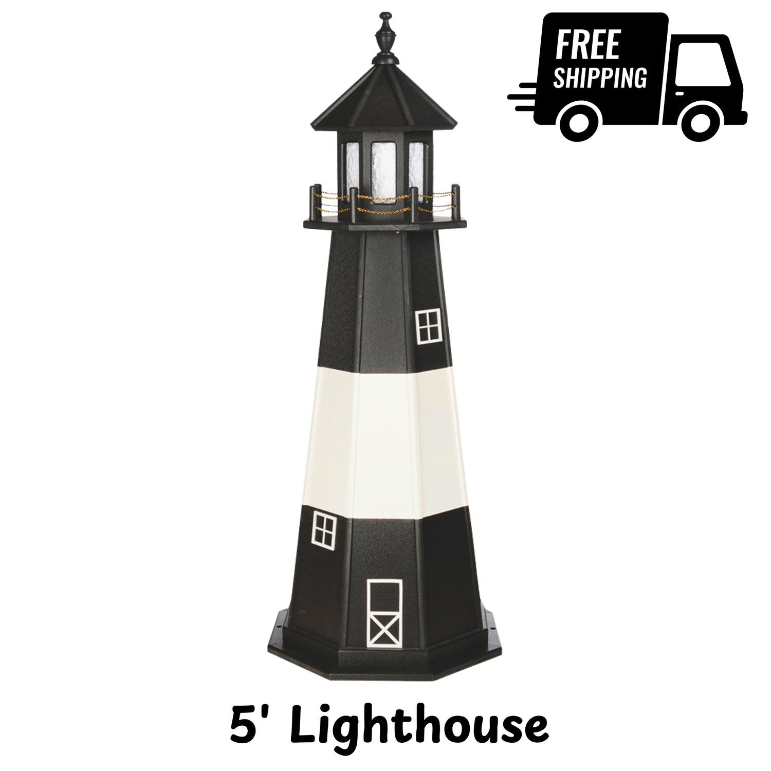 Amish 5' Poly Replicated Lighthouse