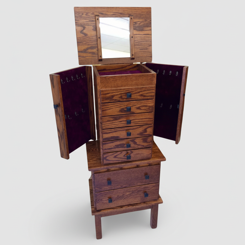 Split Mission Jewelry Armoire