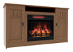 Amish Sierra Mission Fireplace TV Stand Open Storage 30" High TV Stands w/ Fireplace Mission