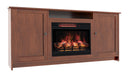 Amish Newport Shaker Fireplace TV Stand Open Storage 30" High TV Stands w/ Fireplace Mission Shaker