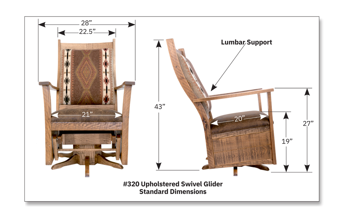 Amish Glenwood Swivel Glider