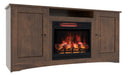 Amish Classic Traditional Fireplace TV Stand Open Storage 30" High TV Stands w/ Fireplace Traditional