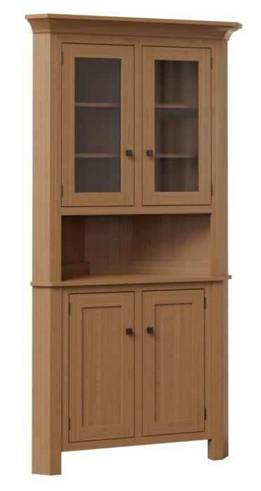 Raleigh Corner Hutch - Multiple Sizes 32" Wall Space Corner Hutches Mission