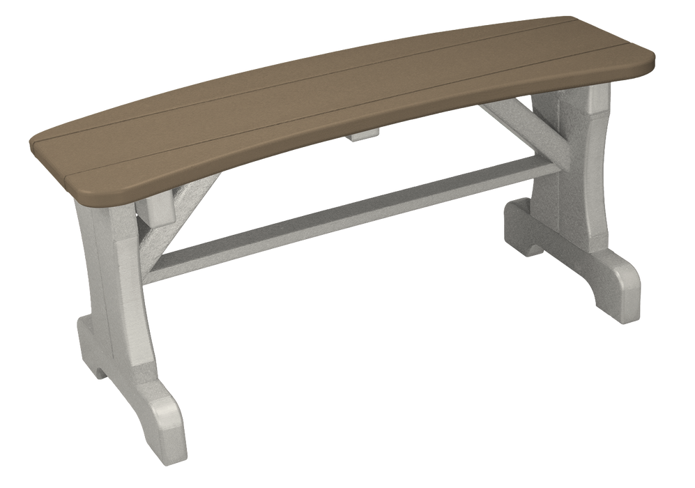 Curved Dining Bench No Back - 30"- 42" Wide 36" Wide Benches