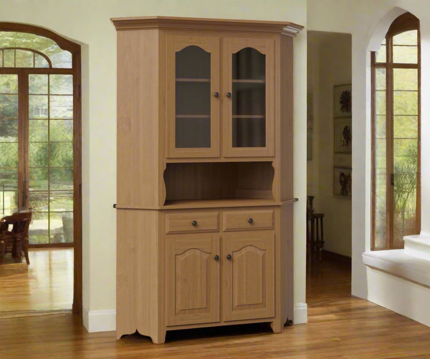 Amish Traditional Corner Hutch - Multiple Sizes Corner Hutches Mission