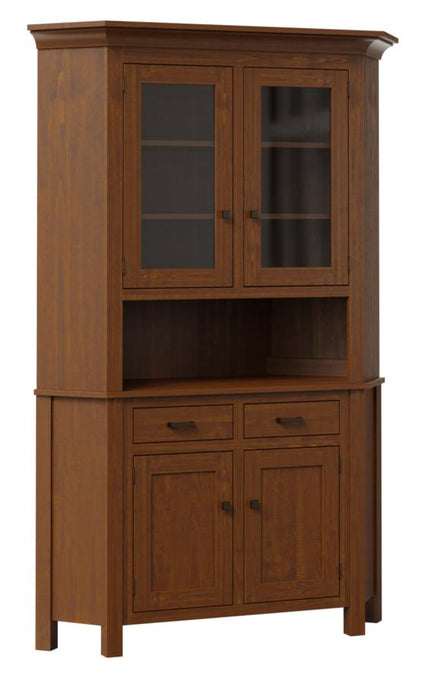 Raleigh Corner Hutch - Multiple Sizes 38" Wall Space Corner Hutches Mission