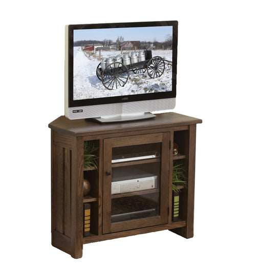 Amish Canted Mission Corner TV Stand TV Stands Contemporary