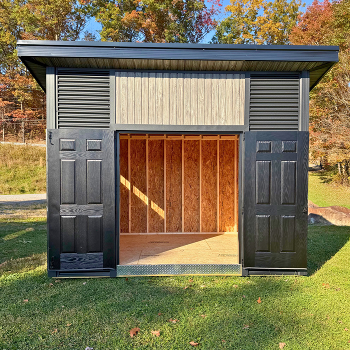 Amish Modern Single Slope Storage Shed – 10' x 12'