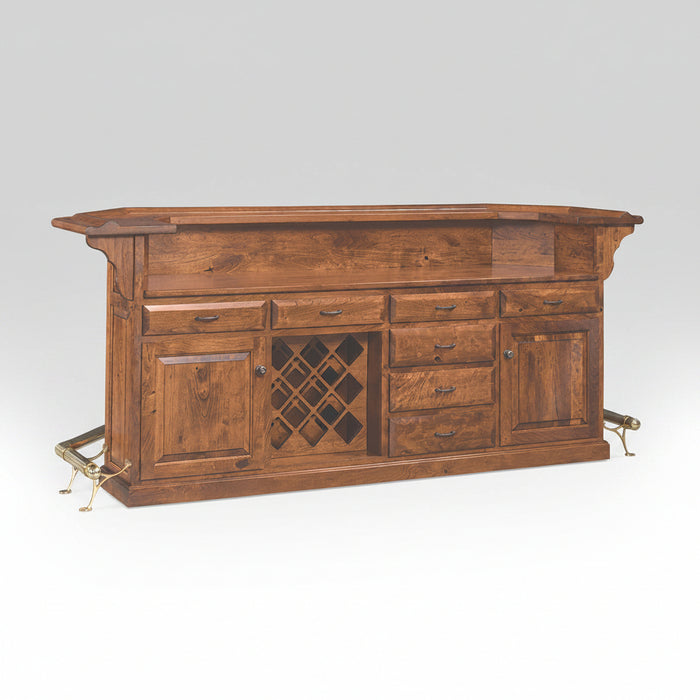 Canted Traditional Home Bar 100" Home Bars Traditional
