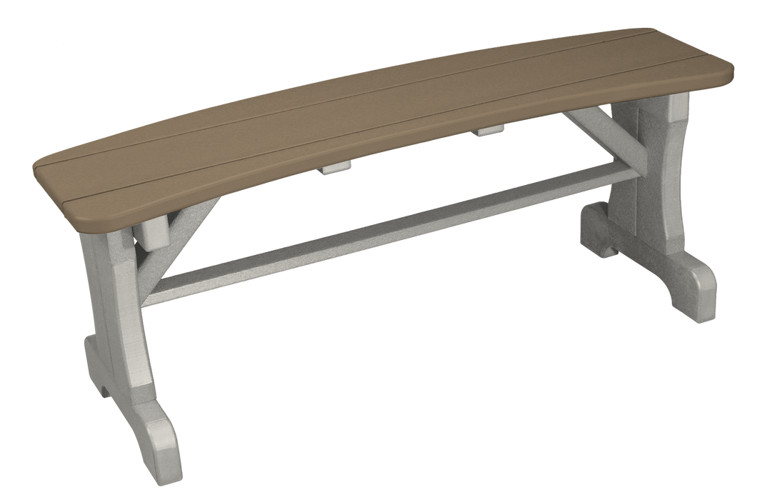 Curved Dining Bench No Back - 30"- 42" Wide 42" Wide Benches