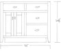 Amish Luray Bathroom Vanity - Multiple Sizes 42" Wide Bathroom Vanities: 40-49" Wide Contemporary