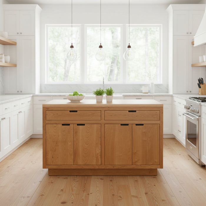 Monarch Island With Butcher Block Top