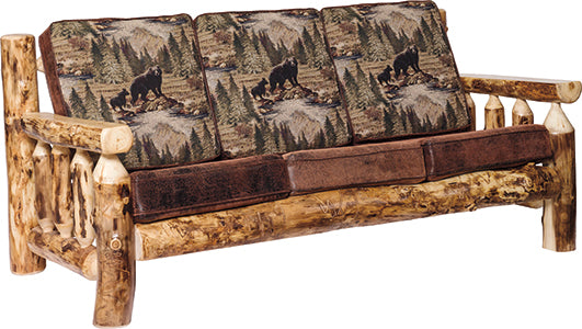 Amish Aspen Log Sofa