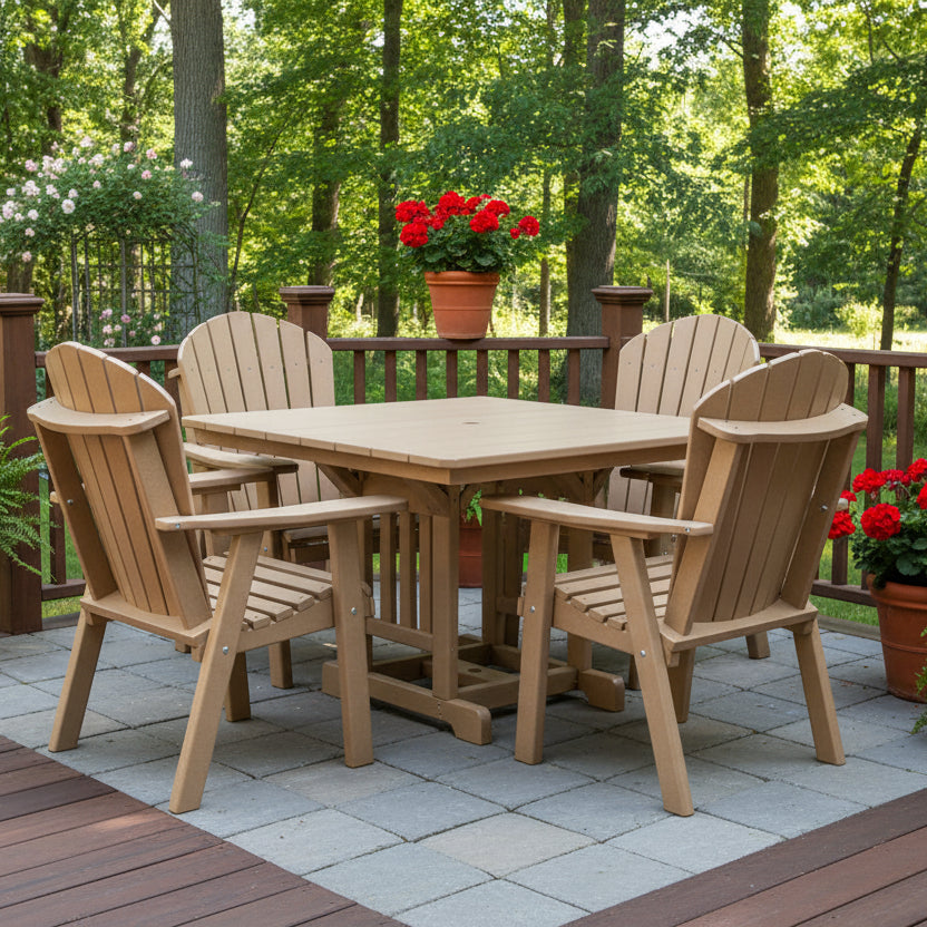 Amish Hilton 44" Square Dining Set