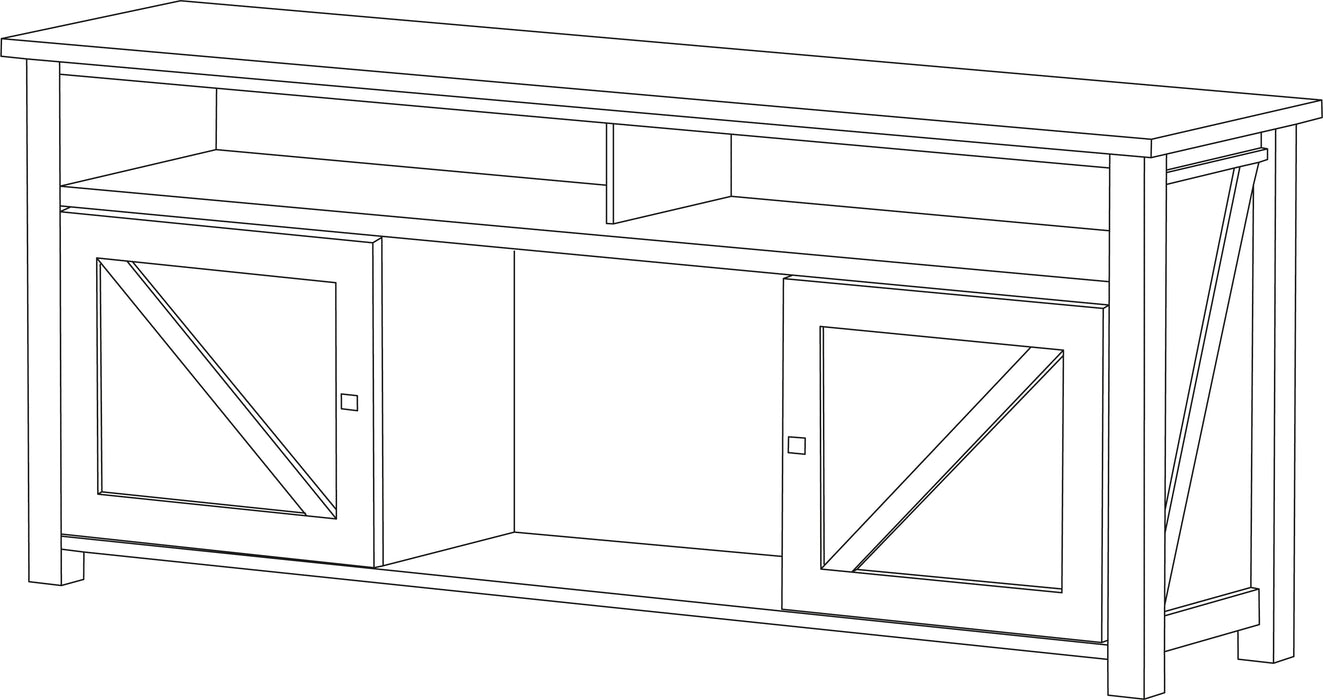 Amish Tulsa Fireplace TV Stand - Multiple Sizes 74"W x 18"D x 30.5"H TV Stands w/ Fireplace Farmhouse Rough Sawn