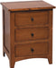 Amish Bar Mills 3 Drawer Night Stand Nightstands Mission Rough Sawn