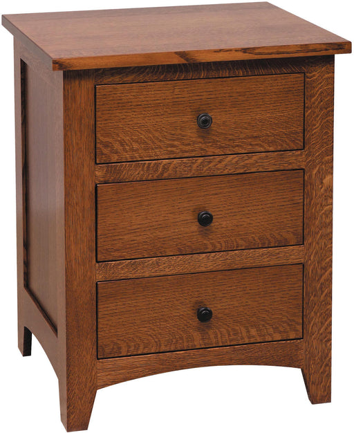 Barrs Mills 3-Drawer Nightstand Nightstands Mission