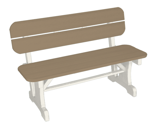 Dining Bench With Back - 48"- 72" Wide 48" Wide Benches