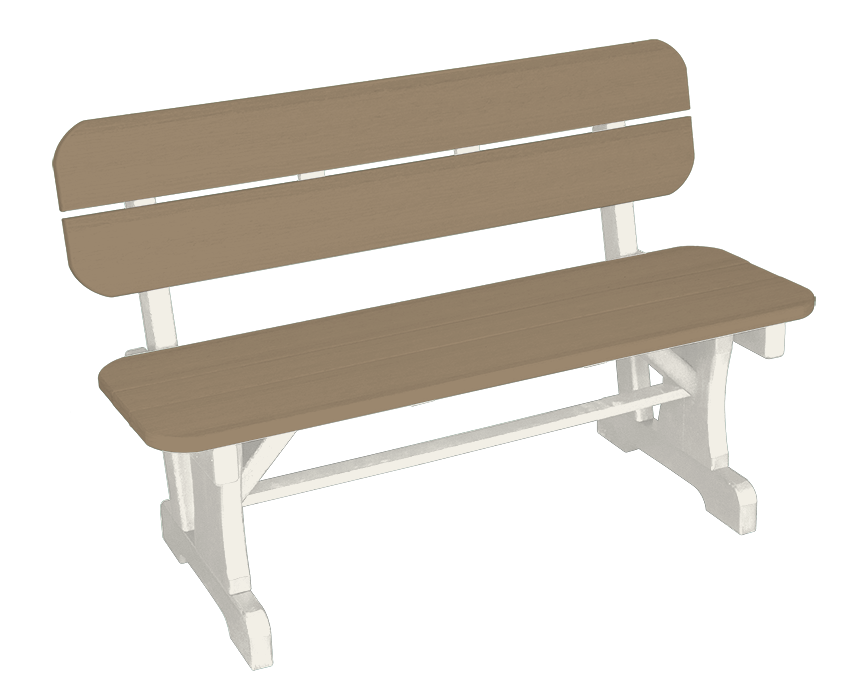 Dining Bench With Back - 48"- 72" Wide 48" Wide Benches