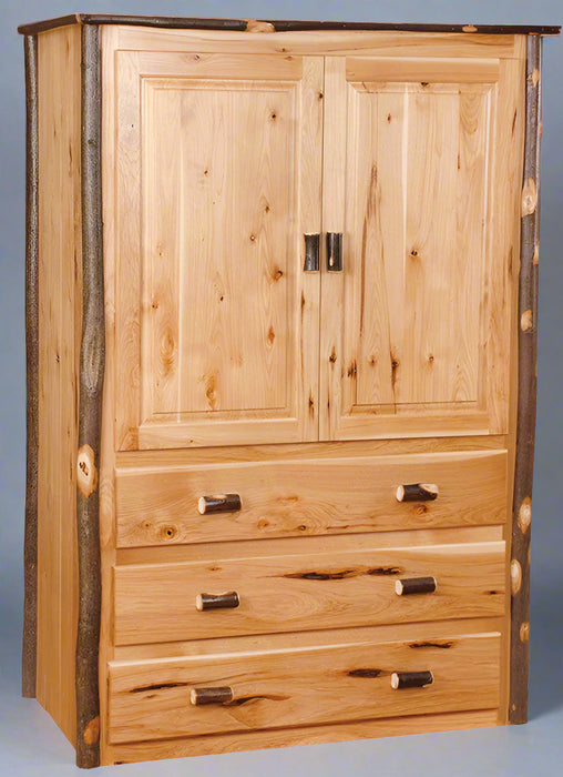 Amish Hickory Log Armoire