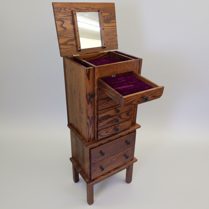 Split Mission Jewelry Armoire
