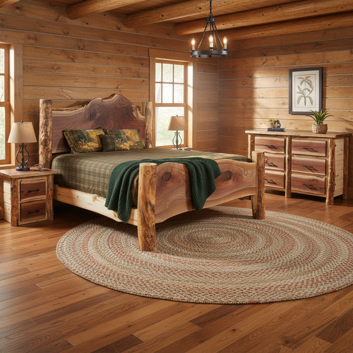 Amish Grand Teton Walnut Live Edge Bed