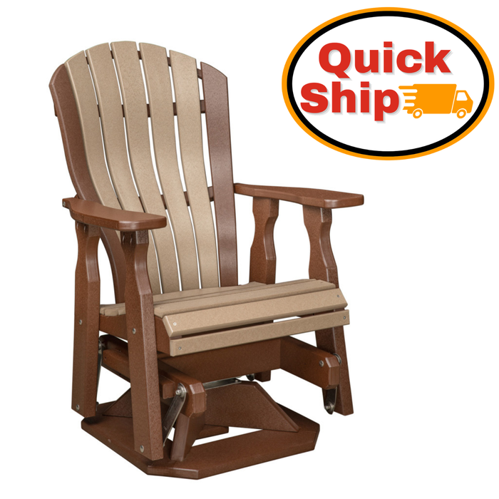 Quick Ship Amish Bentback Swivel Adirondack Glider