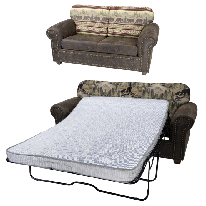 Amish Mountain Lodge Sleeper Sofa (Full Bed)