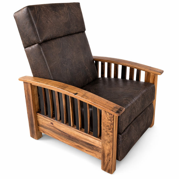 Amish Legacy Whiskey Barrel Wall Hugger Recliner