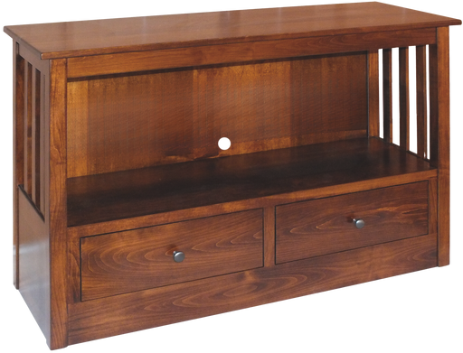 Amish Eco Mission Tv Stand with Drawers - Multiple Sizes 26" Height | No Shelf TV Stands Mission