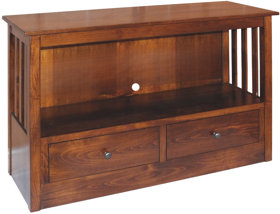 Amish Eco Mission Tv Stand with Drawers - Multiple Sizes 26" Height | No Shelf TV Stands Mission