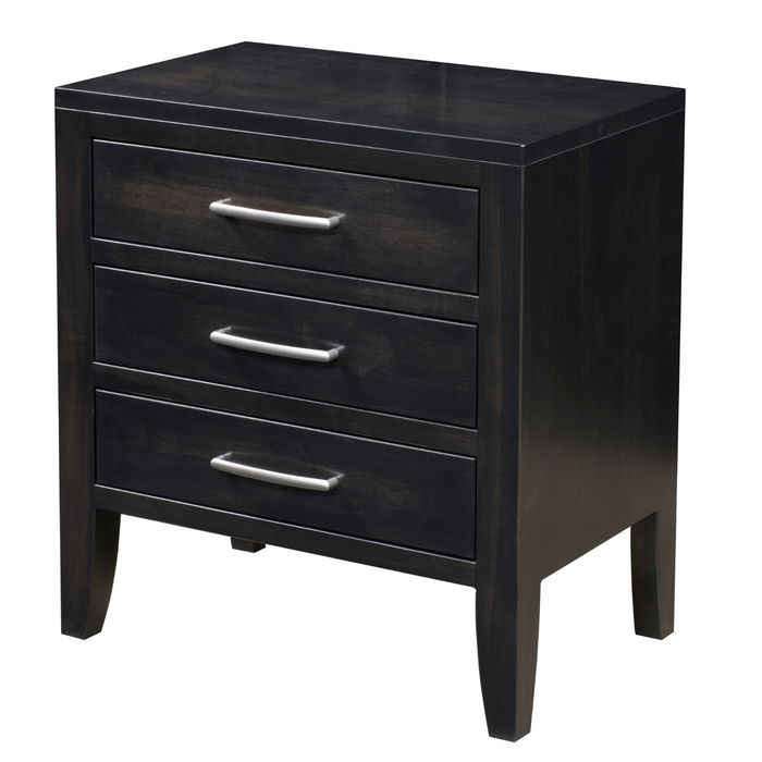 Barrington Nightstand 26" 3-Drawer Open Nightstands Modern