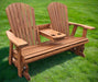 Amish Treated 5' Adirondack Glider Brown Cedar Stained Pine Treated Gliders