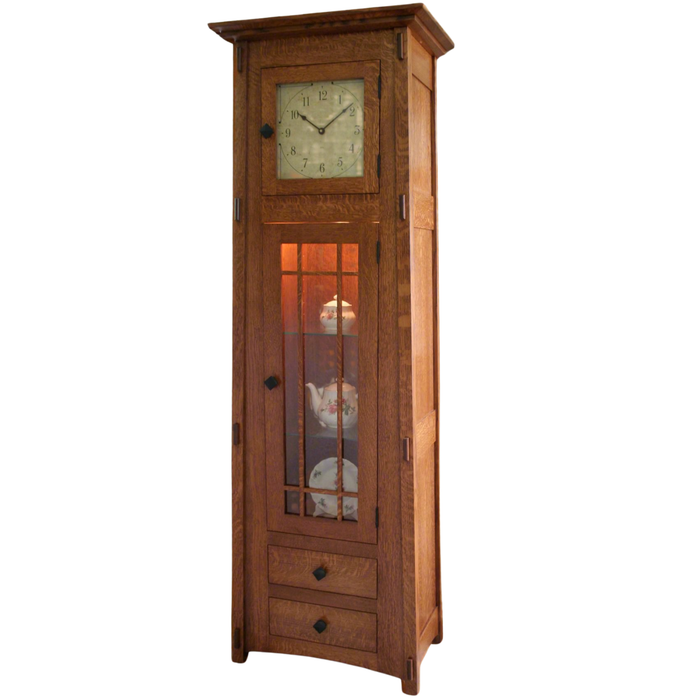 Amish McCoy Mission Grandfather Clock Curio #608
