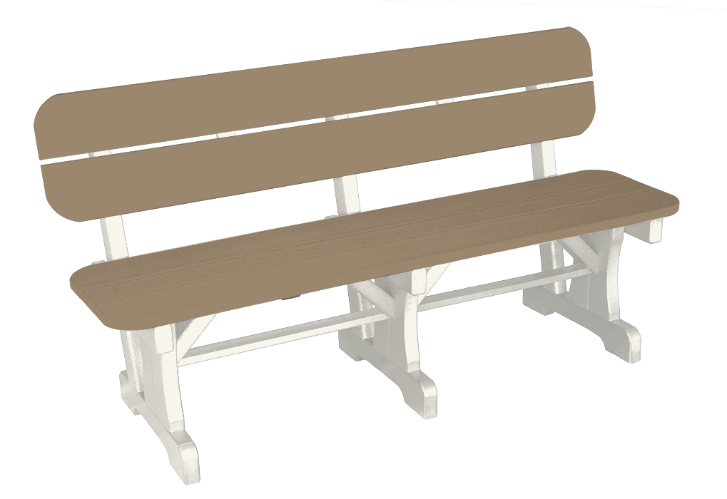 Dining Bench With Back - 48"- 72" Wide 60" Wide Benches