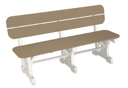 Dining Bench With Back - 48"- 72" Wide 60" Wide Benches