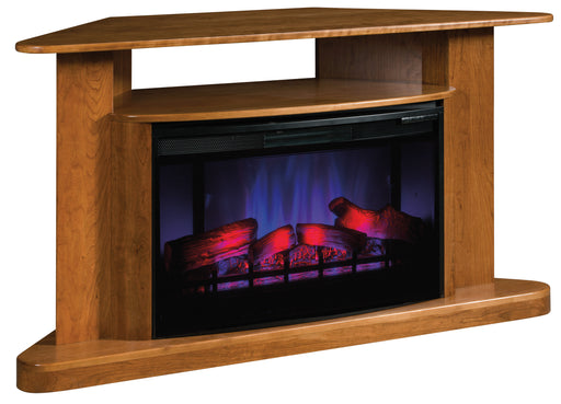 Amish Shellburn Corner Fireplace Mantel w/ Opening Fireplace Mantles Contemporary Traditional