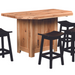 Amish Athens Island Kitchen Islands: 60-69" Contemporary Farmhouse