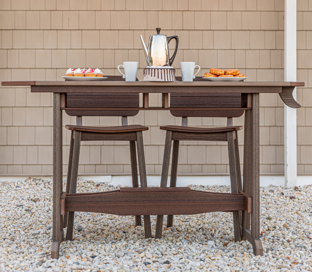 Amish Surf-Aira Bar Table
Amish Made Poly Bar Table
Brazilian Walnut on Coastal Gray