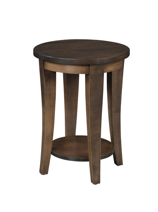 Amish Round Riviera End Table 18"W x 24"D x 24"H End Tables Contemporary