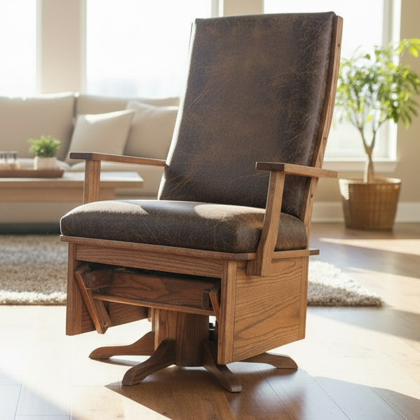 Amish Andover Swivel Glider