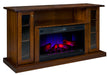 Amish Newberry Large Fireplace TV Stand TV Stands w/ Fireplace Mission