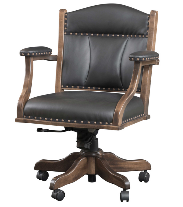 Amish Low Back Texas Office Chair With Arms